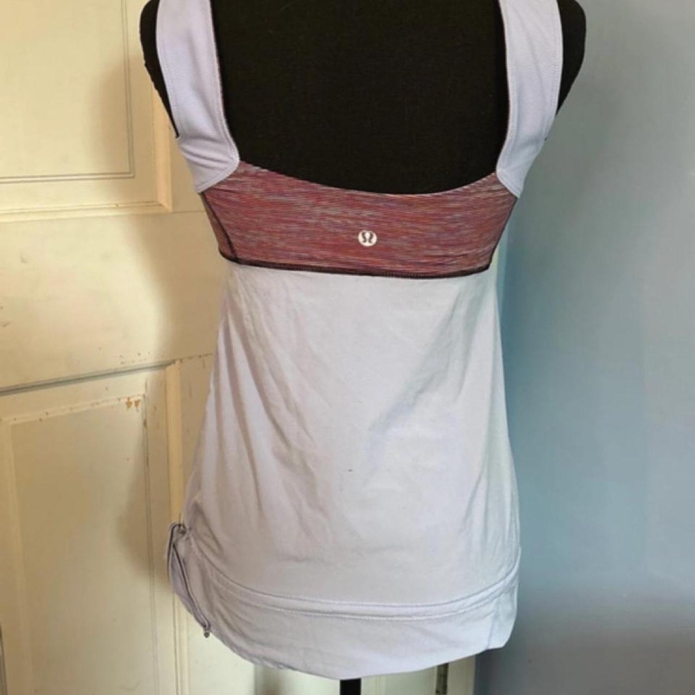 Lululemon Womens Size 4 Purple Y2K Padded Workout Tank Top Adjustable Tie